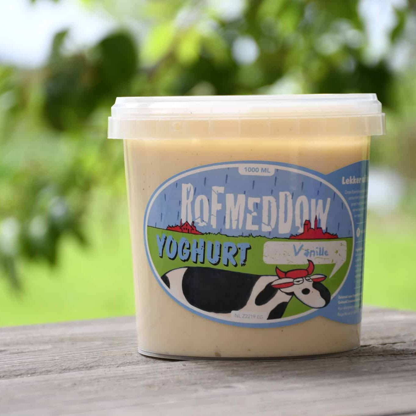 Vanilleyoghurt van Rofmeddow pot van 1 liter